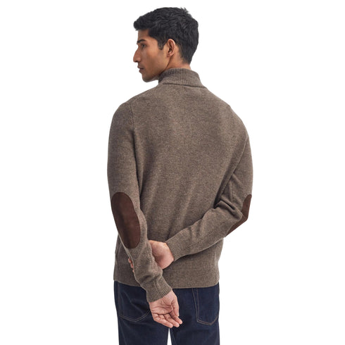 Maglia Uomo mezza zip con toppe